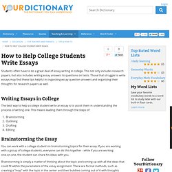 How to Help College Students Write Essays