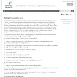 College Success Course