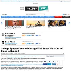 College Sympathizers Of Occupy Wall Street Walk Out Of Class In Support