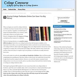 Buying College Textbooks Online Can Save You Big Money » College Concourse