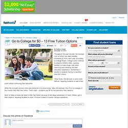 Go to College for $0 – 13 Free Tuition Options