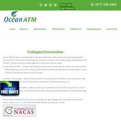Ocean ATM - College and University ATM Solutions