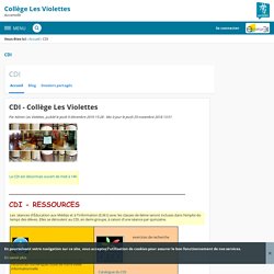 CDI - Collège Les Violettes - CDI - Les Violettes de Aucamville