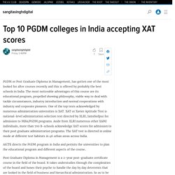 Top 10 PGDM colleges in India accepting XAT scores