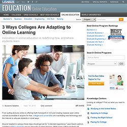 3 Ways Colleges Are Adapting to Online Learning