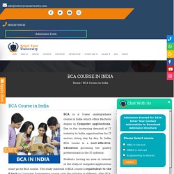 BCA in India - Top Colleges, Fee Structure, Eligibility Criteria