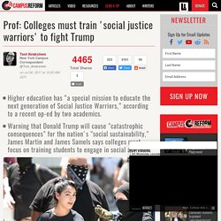 Prof: Colleges must train 'social justice warriors' to fight Trump