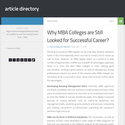 Why MBA is Still Trusted for Successful Career?