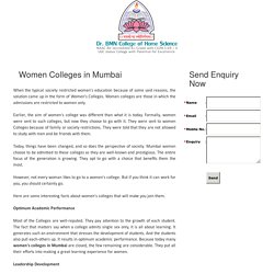 Women Colleges in Mumbai - bmncollege