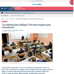 Rentrée 2016 dans le Cotentin : "la réforme des collèges ? On n'est toujours pas convaincus"