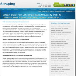 Extract School Test Scores Data, Scrape Colleges Books, University Programs Scraping