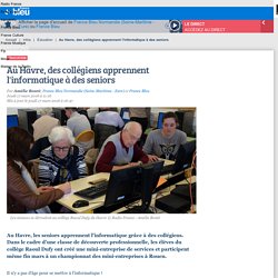 Au Havre, des collégiens apprennent l'informatique à des seniors