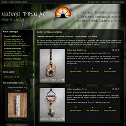 Collier artisanal original avec bois flotté - Natural Tribal Art