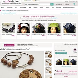 collier en hommage à Klimt en Fimo : Bijoux par flaneries73creation sur Alittlemarket