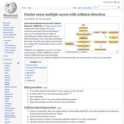 Carrier sense multiple access with collision detection