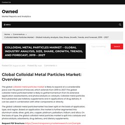 Colloidal Metal Particles Market – Global Industry Analysis, Size, Share, Growth, Trends, and Forecast, 2019 – 2027 – Owned