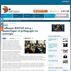 Colloque REFAD 2014 : numérique et pédagogie en synergie