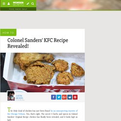 Colonel Sanders' KFC Recipe Revealed! « How-To News