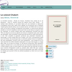 Le colonel Chabert - Balzac, Honoré de