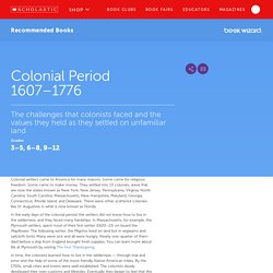 Colonial Period 1607–1776