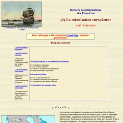 États-Unis: Histoire- La colonisation européenne