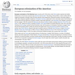 European colonization of the Americas