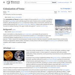 Colonization of Venus