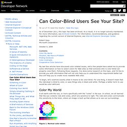 Can Color-Blind Users See Your Site?