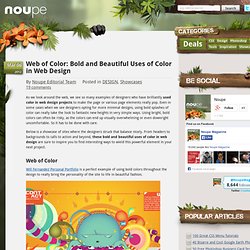 Web of Color: Bold and Beautiful Uses of Color in Web Design