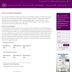 Color Contrast Calculator