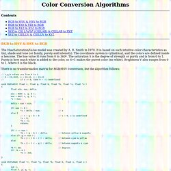 Color Conversion Algorithms