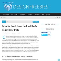 Color Me Good: Dozen Best and Useful Online Color Tools