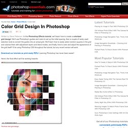 Photoshop Color Grid Design Tutorial