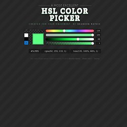 HSL Color Picker - by Brandon Mathis