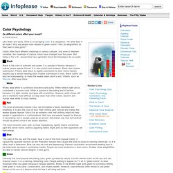 Color Psychology & Infoplease.com