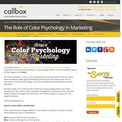 The Role of Color Psychology in Marketing