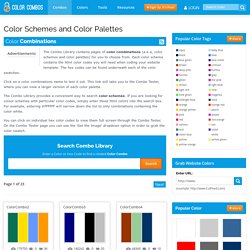 Color Schemes and Color Palettes - Combo Library