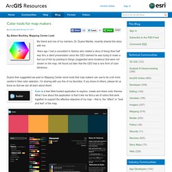 Color tools for map makers