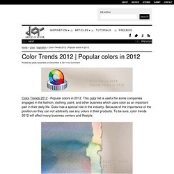 Popular colors in 2012