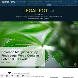 Colorado Marijuana Study Finds Legal Weed Contains Potent THC Levels