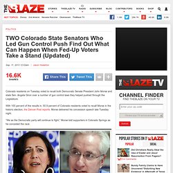 TWO Colorado State Senators Who Led Gun Control Push Find Out What Can Happen When Fed-Up Voters Take a Stand (Updated)