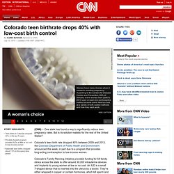 Colorado teen birthrate drops 40%