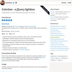 ColorBox, A jQuery Lightbox