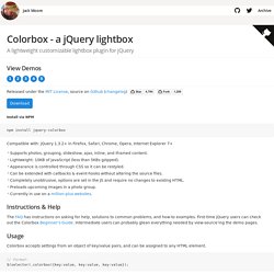 Colorbox - a jQuery lightbox
