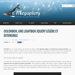 ColorBox, une lightbox jQuery légère et extensible