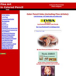 Fine Art in Colored Pencil-Peter Kripgans Colorlinkpage...Fine Art Color Pencil, Colored Pencil, Colored Pencil Artists
