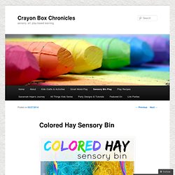 Colored Hay Sensory Bin
