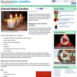 Colored Votive Candles
