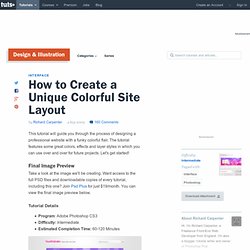 How to Create a Unique Colorful Site Layout