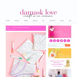 Coloring Book Fabrics - Damask Love